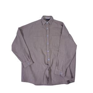 ASOS Design Men’s Tan Beige Shacket Small Preppy Minimalist Old Money Style